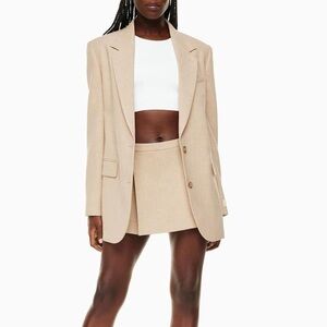 Aritzia x Babaton Contour Ribcage Cropped crew-neck Tank Top 2xs White